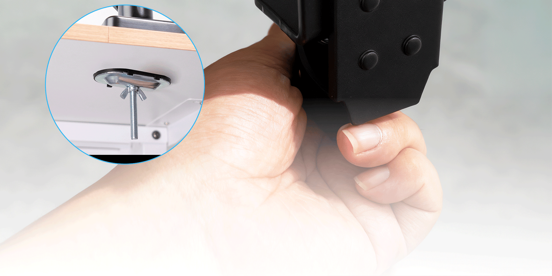 CLAMP OR GROMMET-FITS ANY DESK
