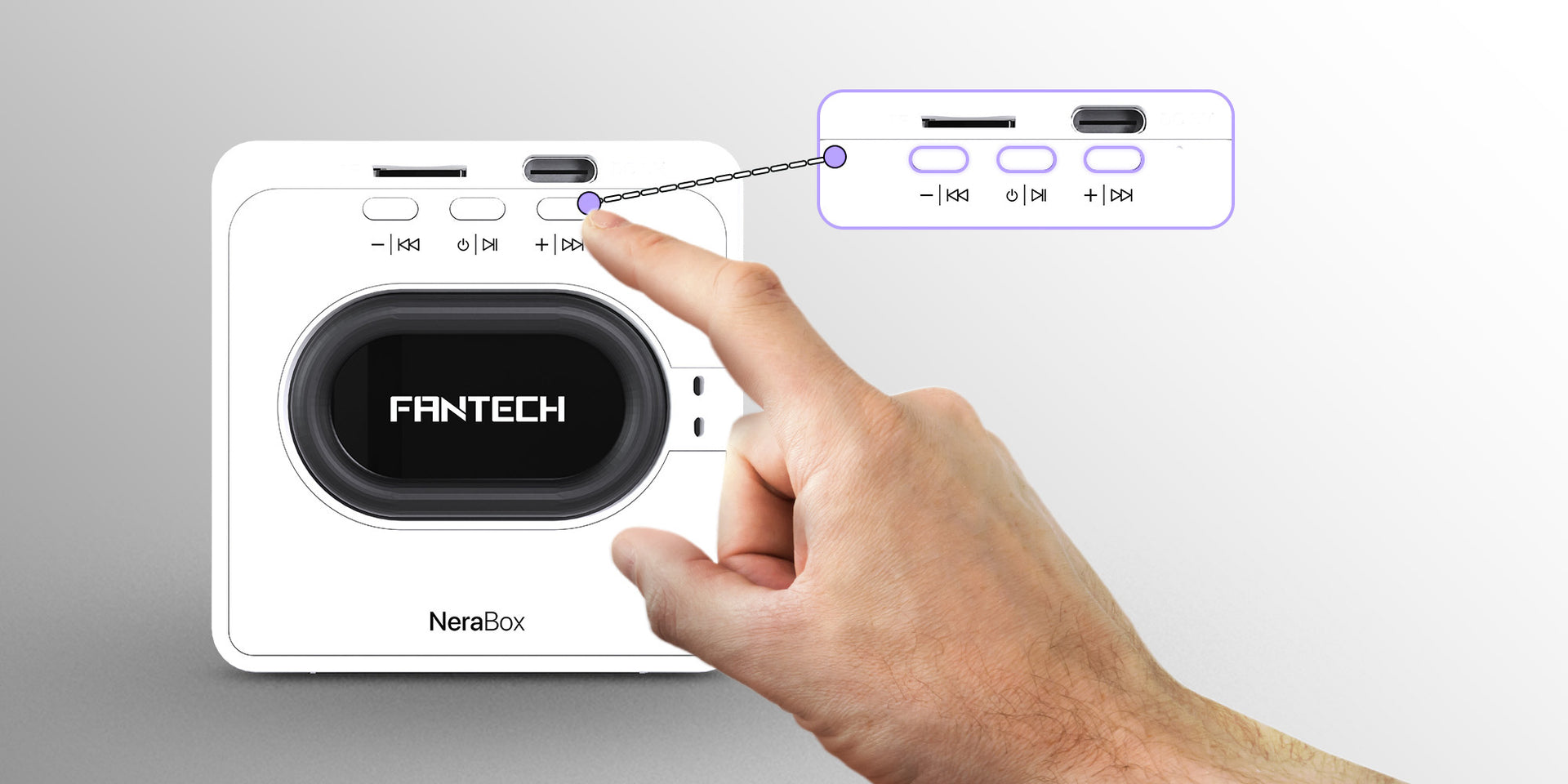 CONTROL EASILY WITH BUTTONS