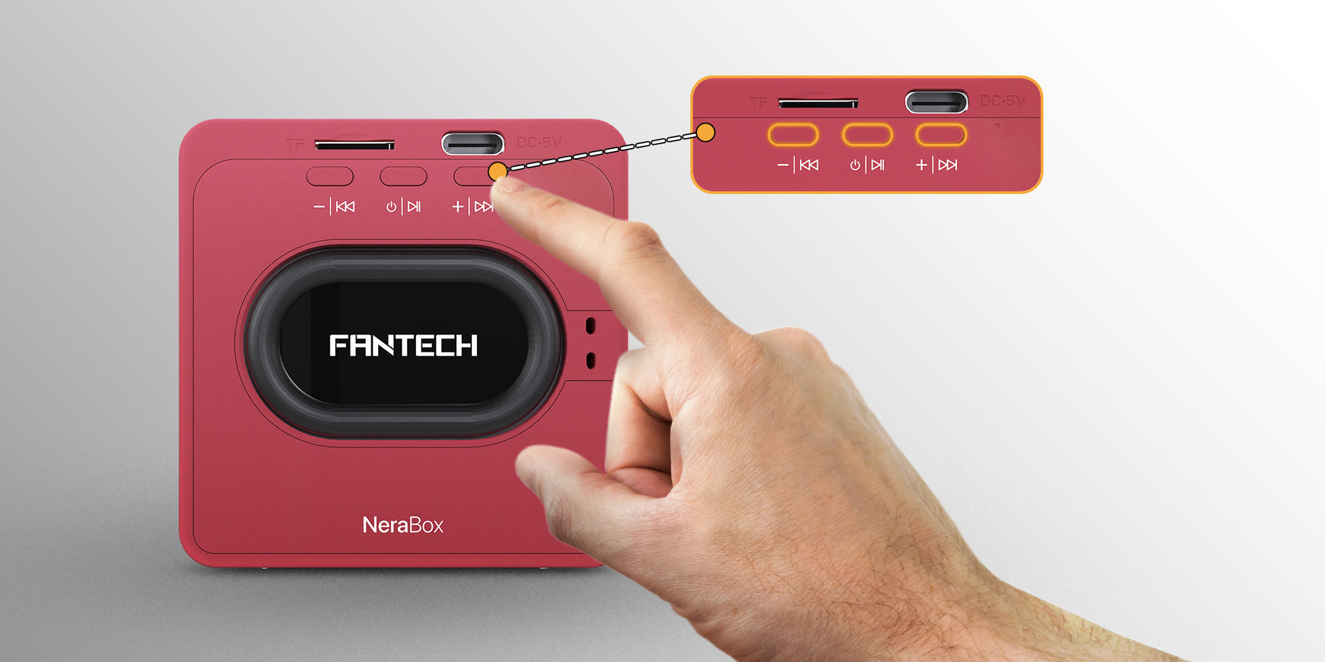 CONTROL EASILY WITH BUTTONS